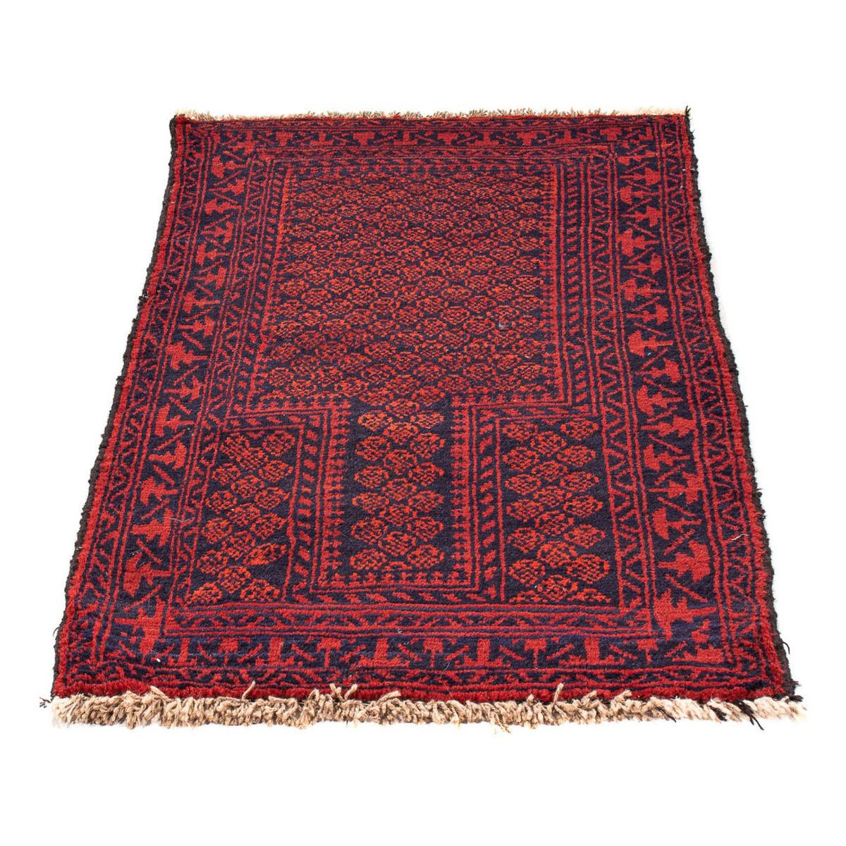 Tappeto Belutsch - 132 x 79 cm - rosso scuro
