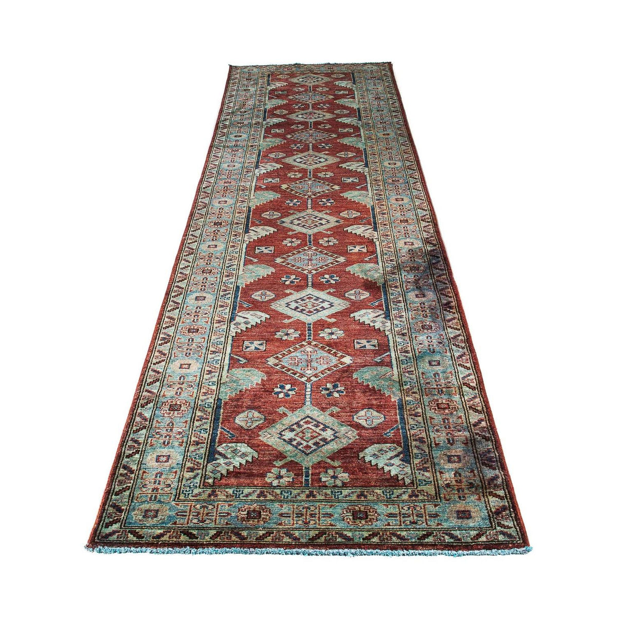 Tappeto corsia Tappeto Ziegler - Kazak - 315 x 82 cm - rosso scuro
