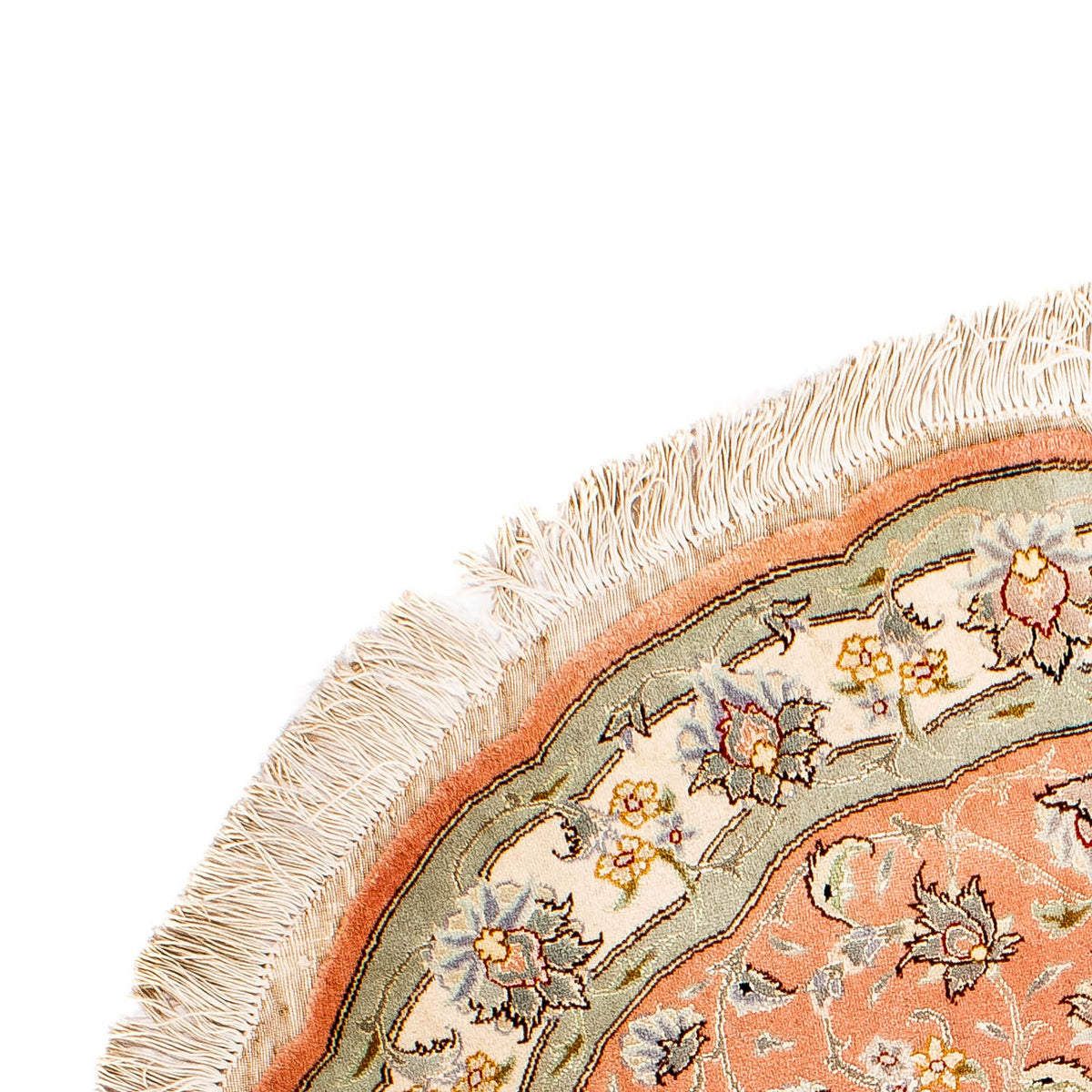 Tappeto Persero - Tabriz - Reale rotondo - 102 x 102 cm - rosso chiaro