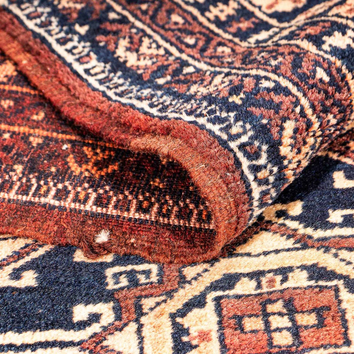 Tappeto afgano - 140 x 94 cm - blu scuro