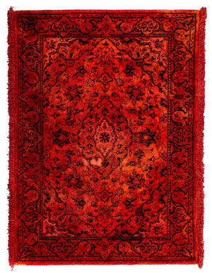 Tappeto Persero - Keshan - 98 x 70 cm - rosso scuro