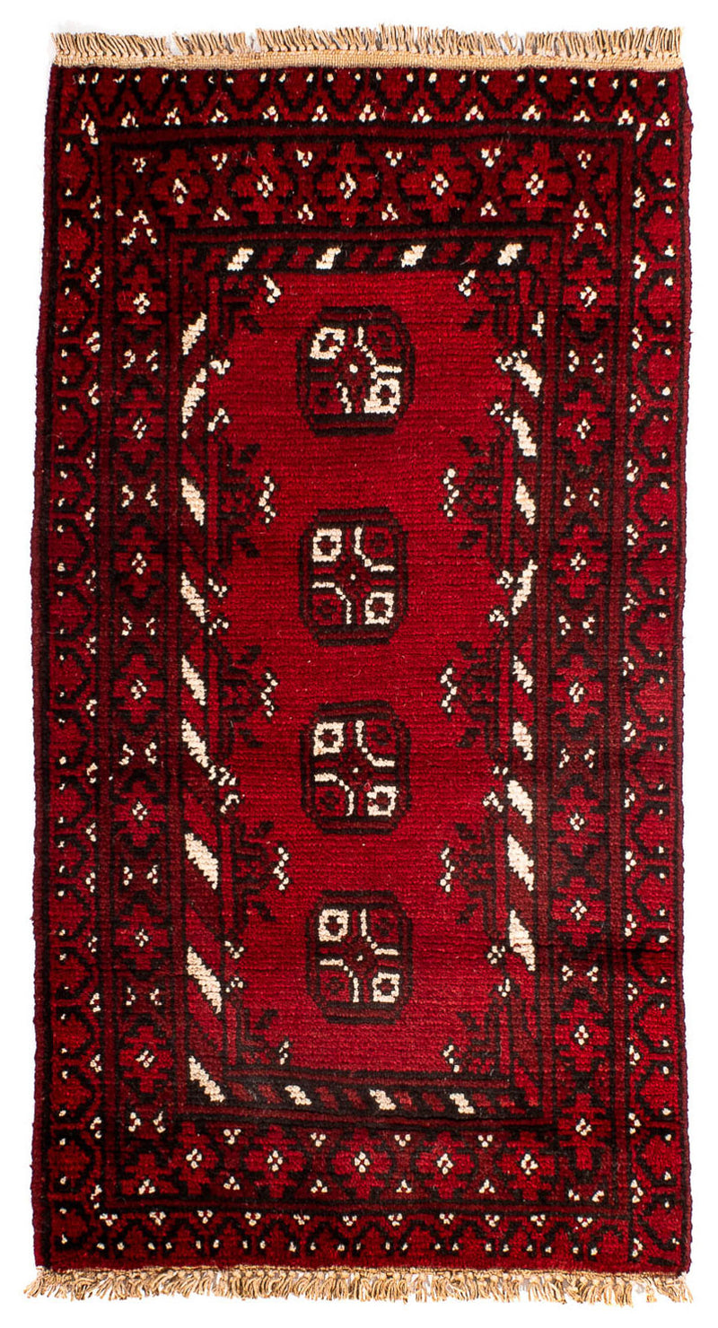 Tappeto afgano - Filpa - 90 x 60 cm - rosso scuro
