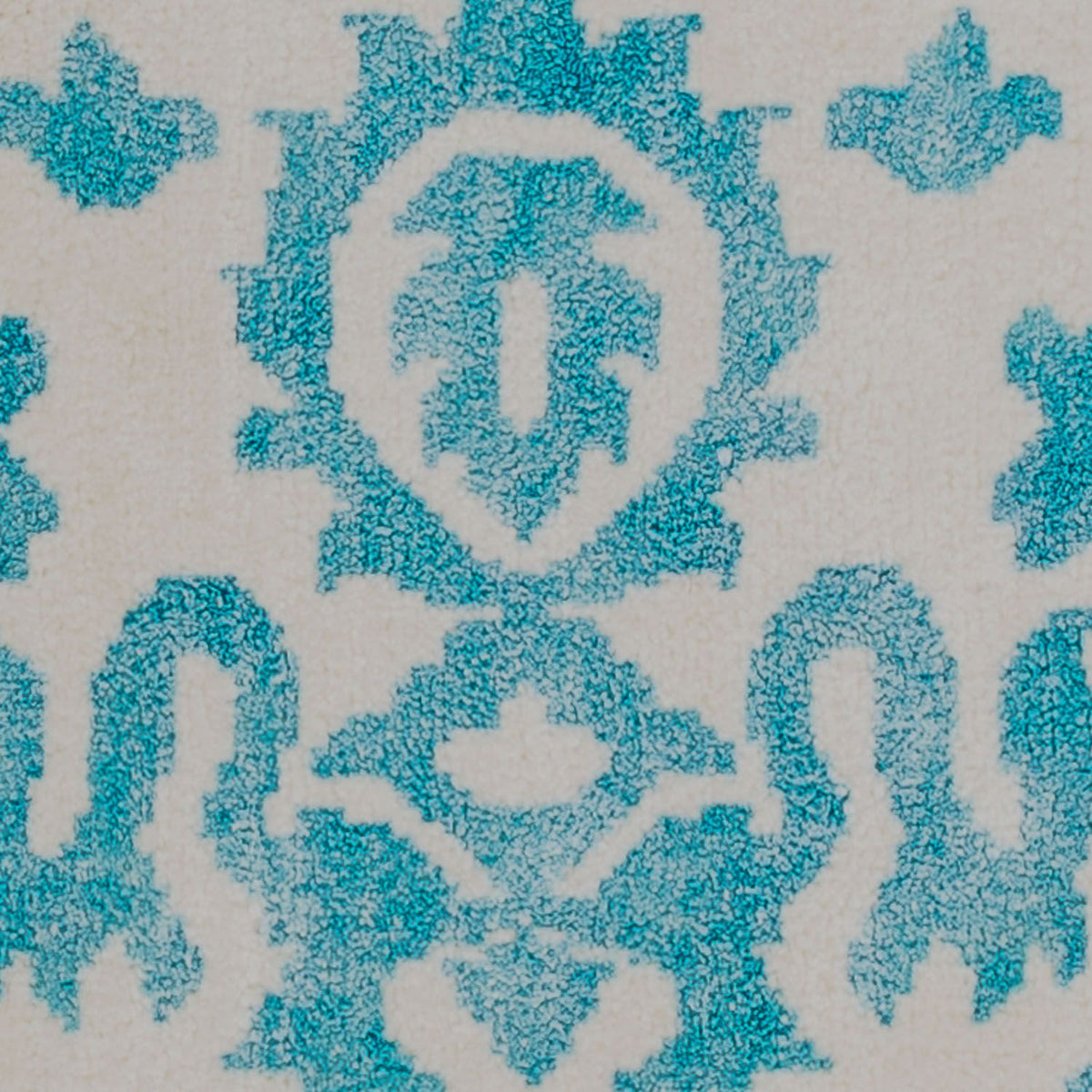 Tappeto in viscosa quadrato - 70 x 70 cm - turchese