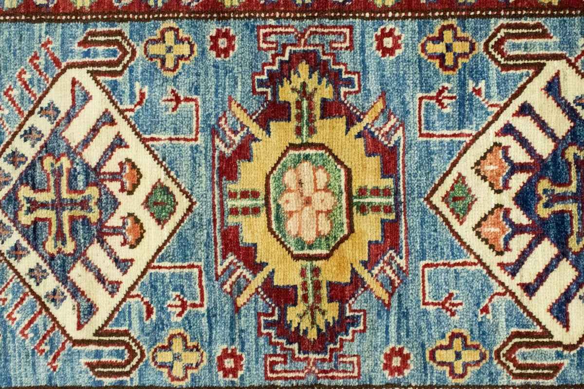 Tappeto Ziegler - Kazak - 132 x 79 cm - blu chiaro