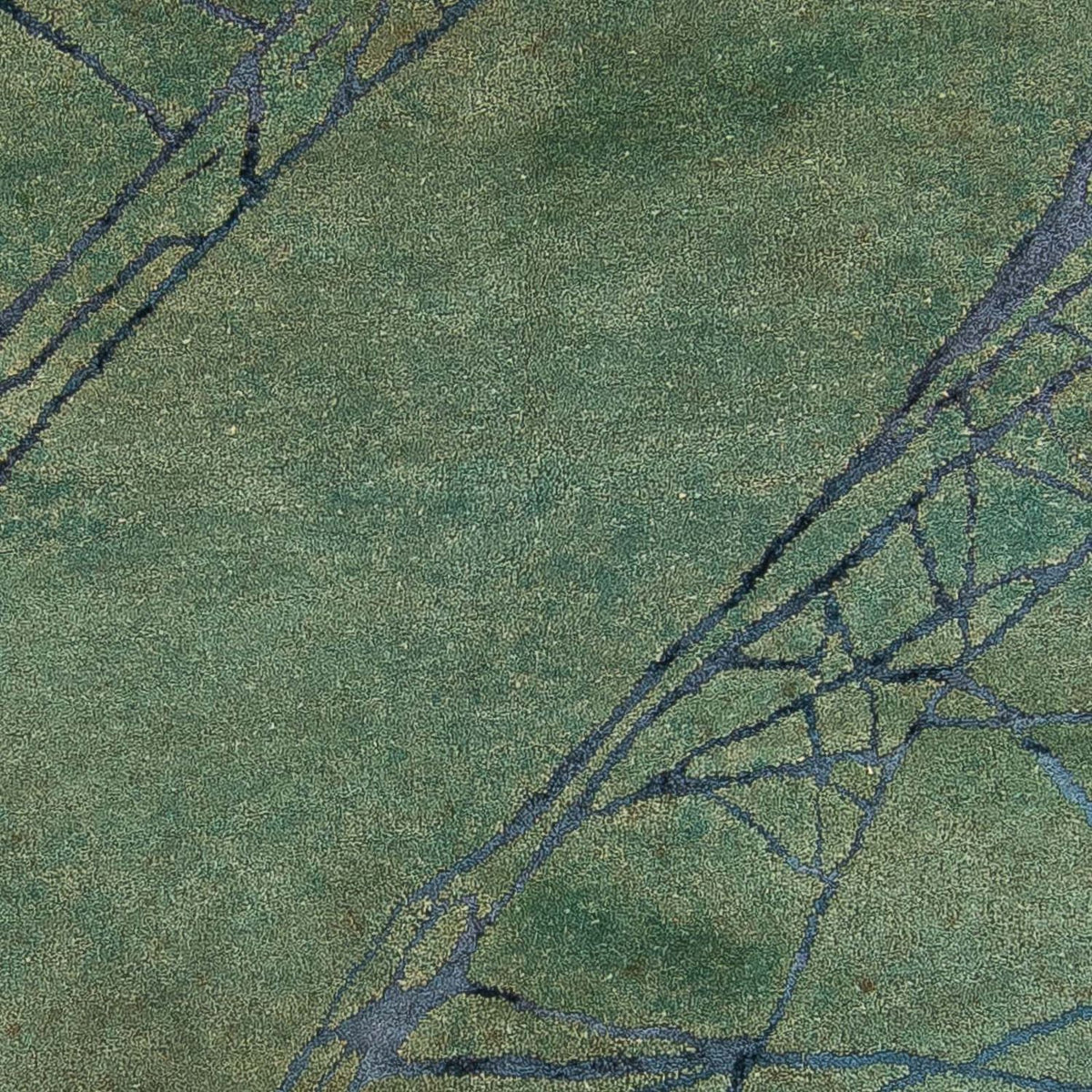 Tappeto di lana - 247 x 147 cm - verde