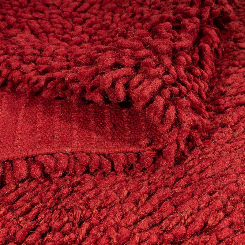Tappeto a pelo alto - 217 x 154 cm - rosso scuro