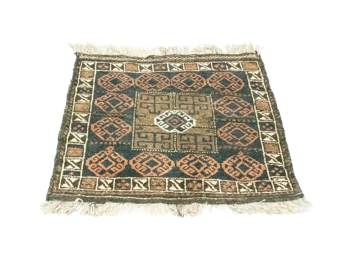 Tappeto afgano quadrato  - 66 x 64 cm - blu