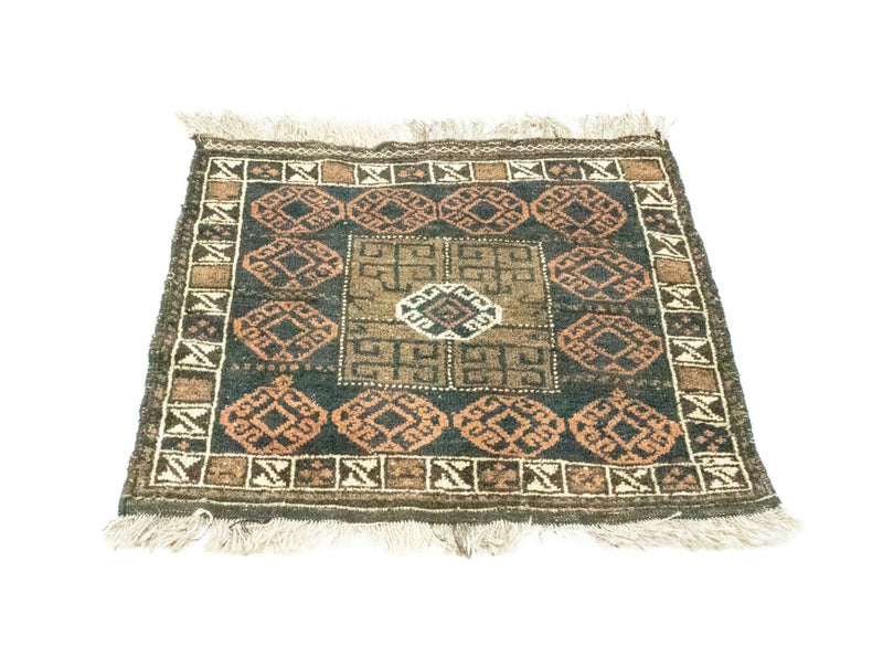 Tappeto afgano quadrato  - 66 x 64 cm - blu