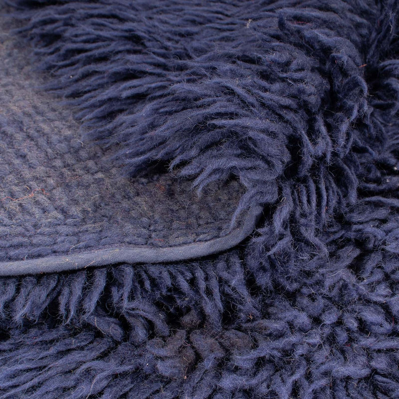 Tappeto a pelo alto rotondo  - 260 x 260 cm - blu scuro