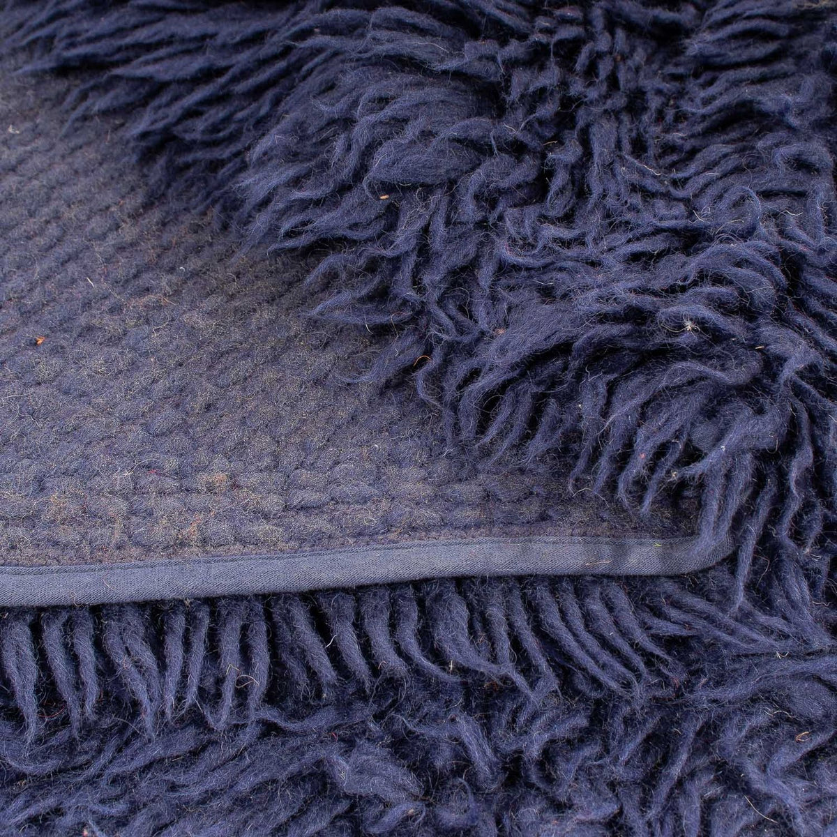 Tappeto a pelo alto rotondo  - 261 x 261 cm - blu scuro