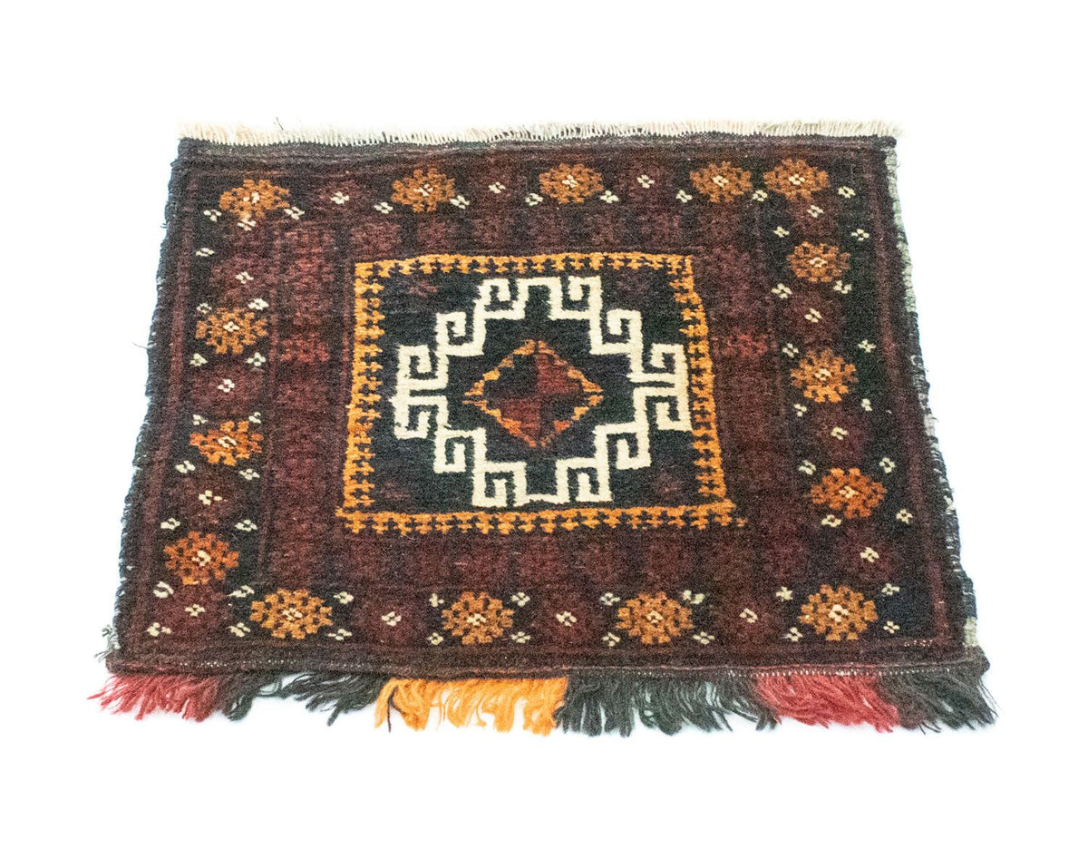 Tappeto afgano quadrato  - 45 x 42 cm - blu
