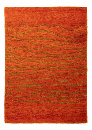 Tappeto di lana - 192 x 136 cm - ruggine