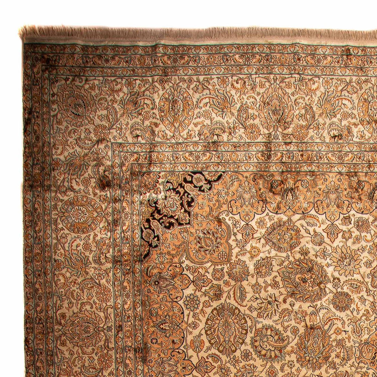 Tappeto di seta - Seta del Kashmir - 410 x 307 cm - marrone chiaro
