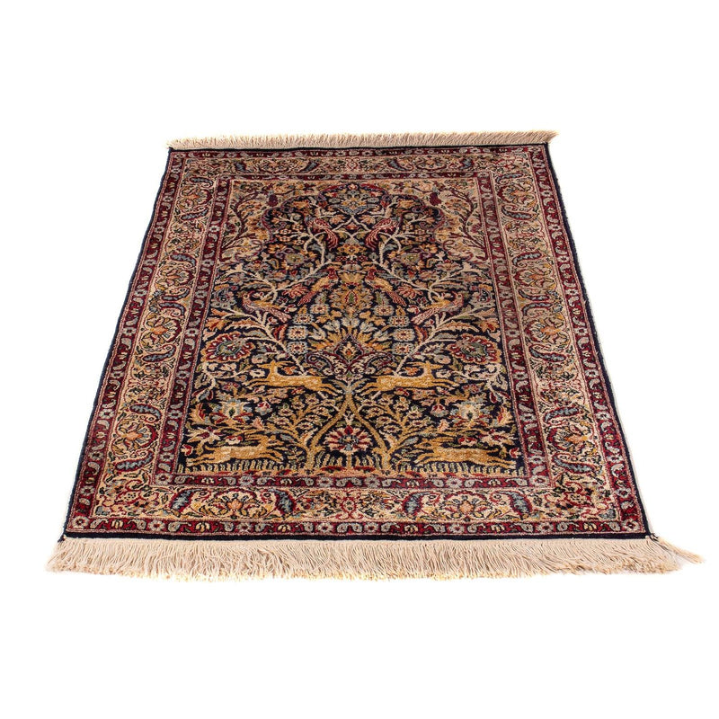 Tappeto orientale - Indo - 123 x 81 cm - blu scuro