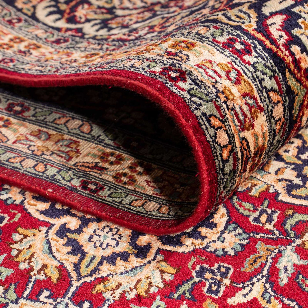 Tappeto di seta - Seta del Kashmir - 306 x 208 cm - rosso scuro