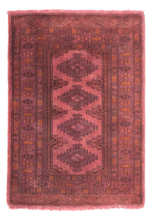 Tappeto Turkaman - 95 x 66 cm - rosso chiaro