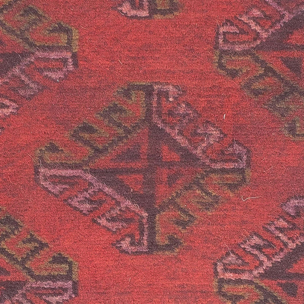 Tappeto Turkaman - 84 x 66 cm - rosso scuro
