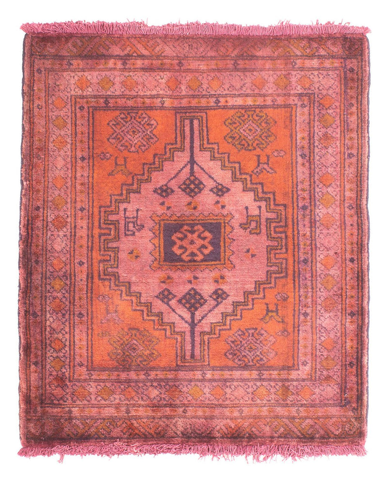 Tappeto Turkaman - 80 x 67 cm - rosso chiaro