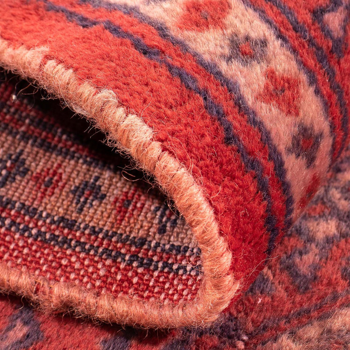 Tappeto Turkaman - 86 x 57 cm - rosso scuro