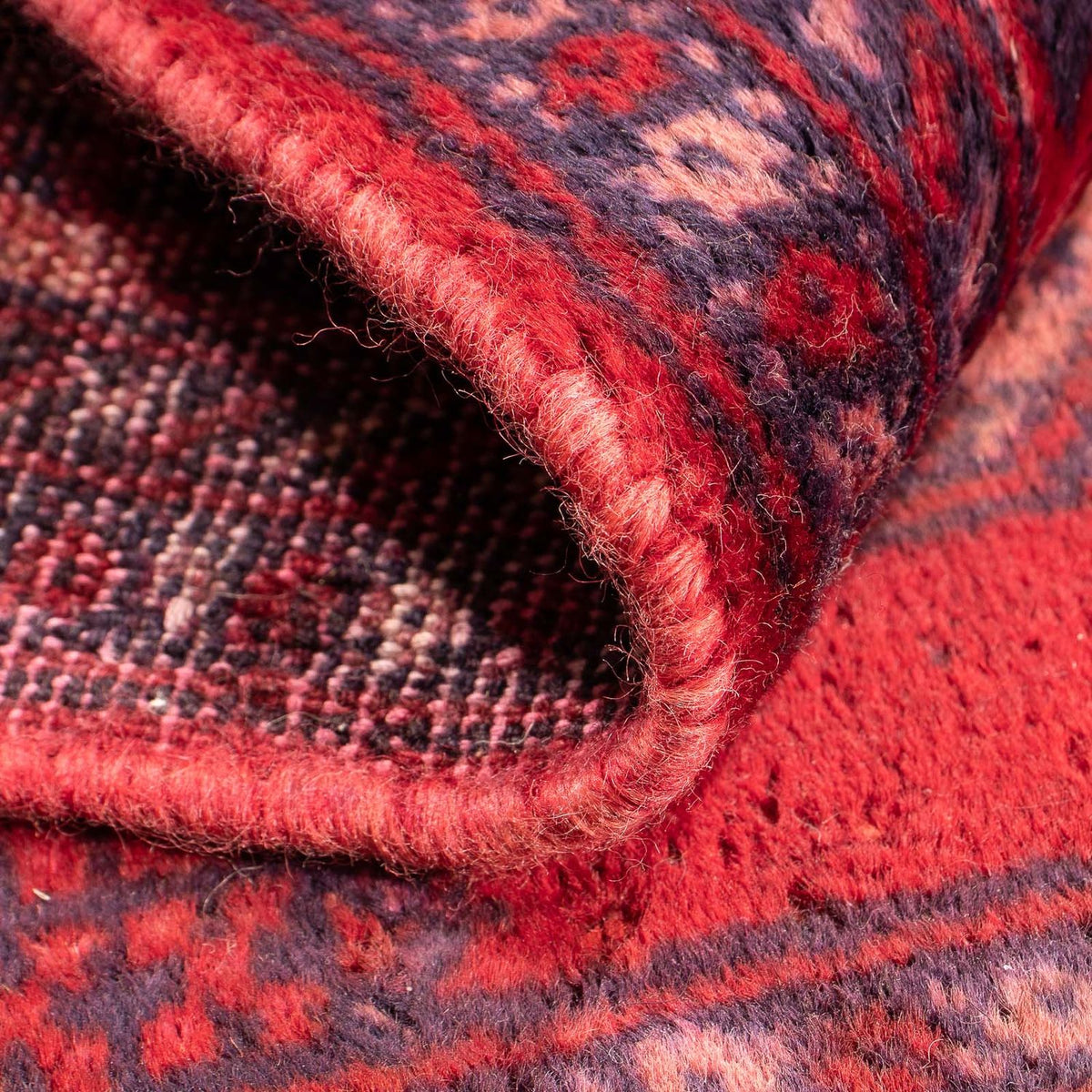 Tappeto Turkaman - 82 x 61 cm - rosso scuro