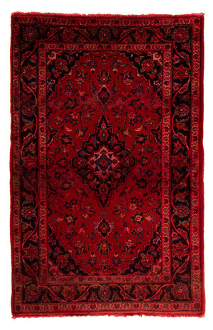 Tappeto Persero - Keshan - 155 x 100 cm - rosso scuro
