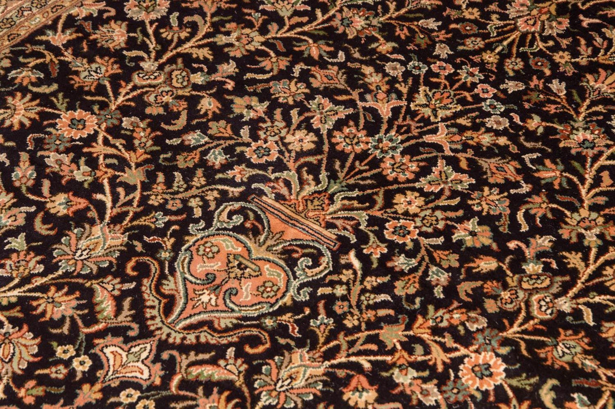 Tappeto di seta - Seta del Kashmir - 190 x 127 cm - blu scuro
