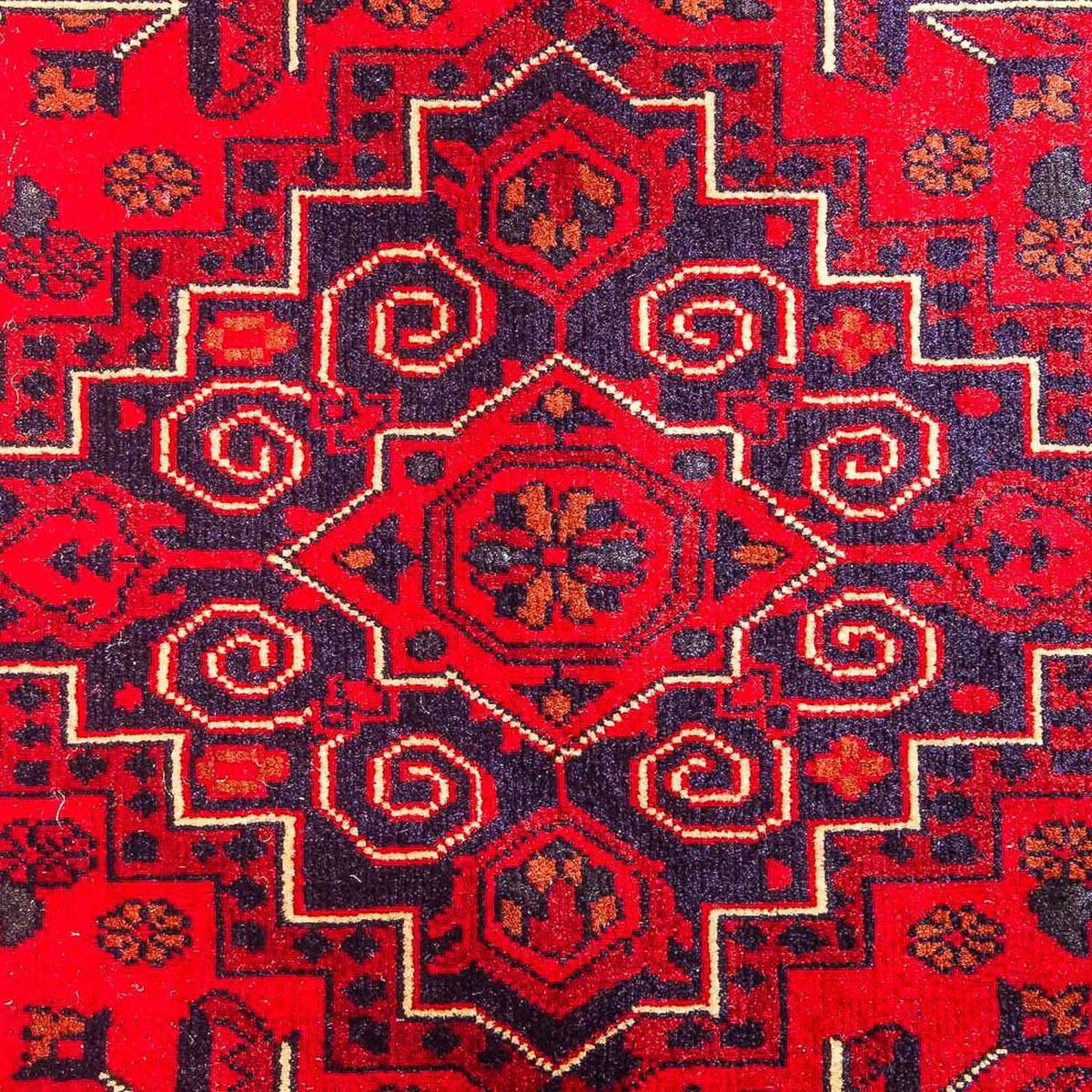 Tappeto corsia Tappeto afgano - Kunduz - 286 x 81 cm - rosso