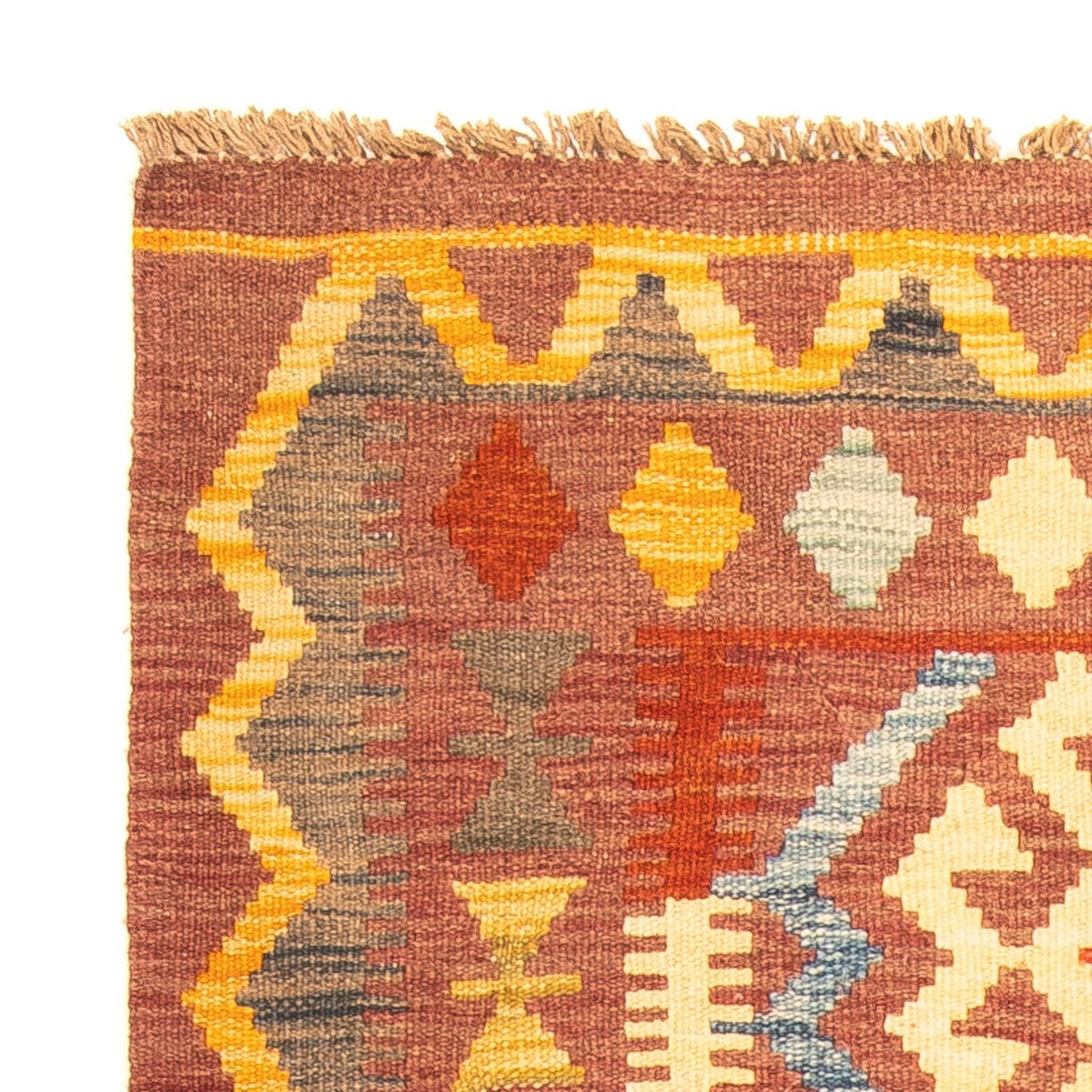 Tappeto Kelim - Splash - 125 x 86 cm - marrone