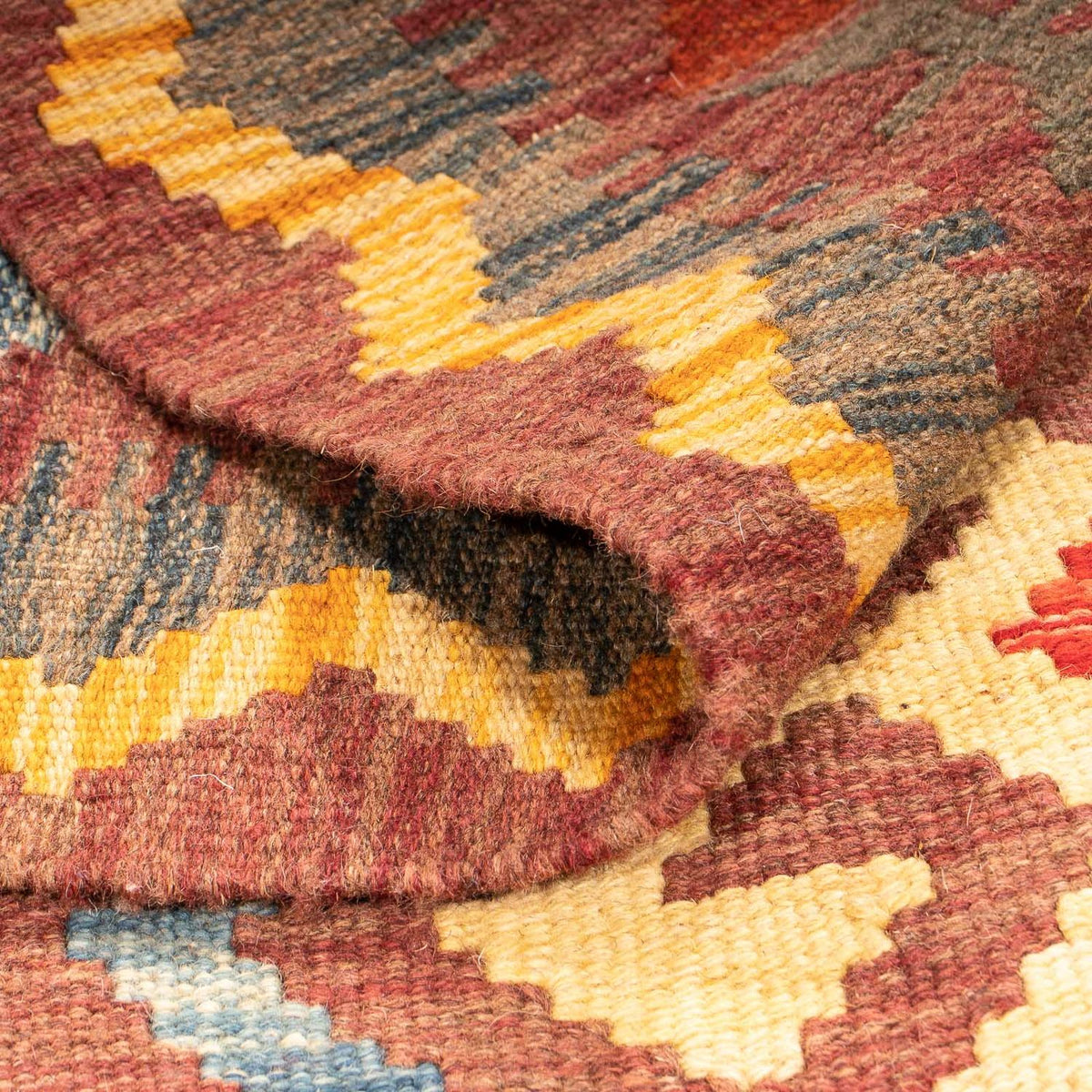 Tappeto Kelim - Splash - 125 x 86 cm - marrone