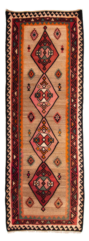 Tappeto corsia Tappeto Kelim - Vecchio - 390 x 148 cm - multicolore