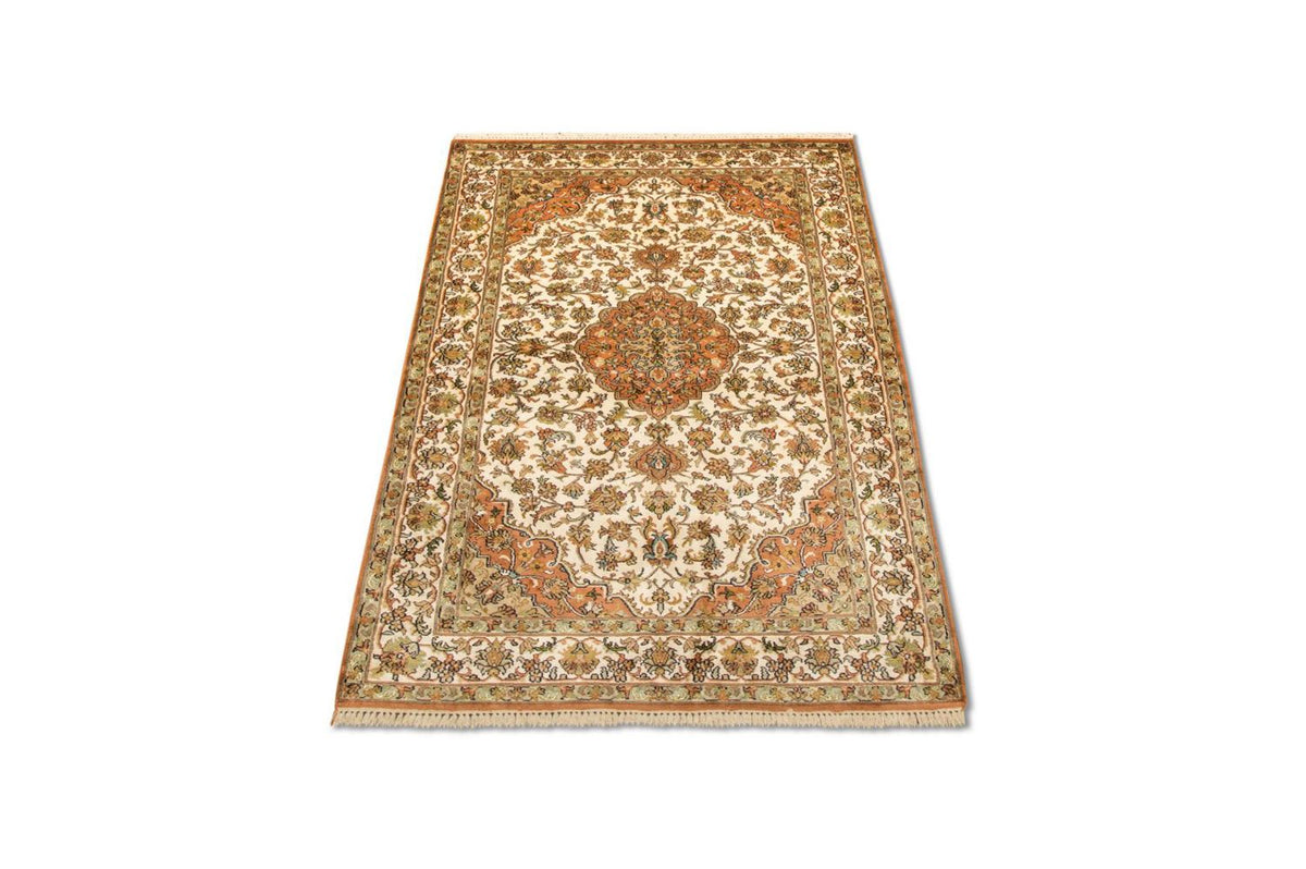 Tappeto di seta - Seta del Kashmir - 160 x 95 cm - beige