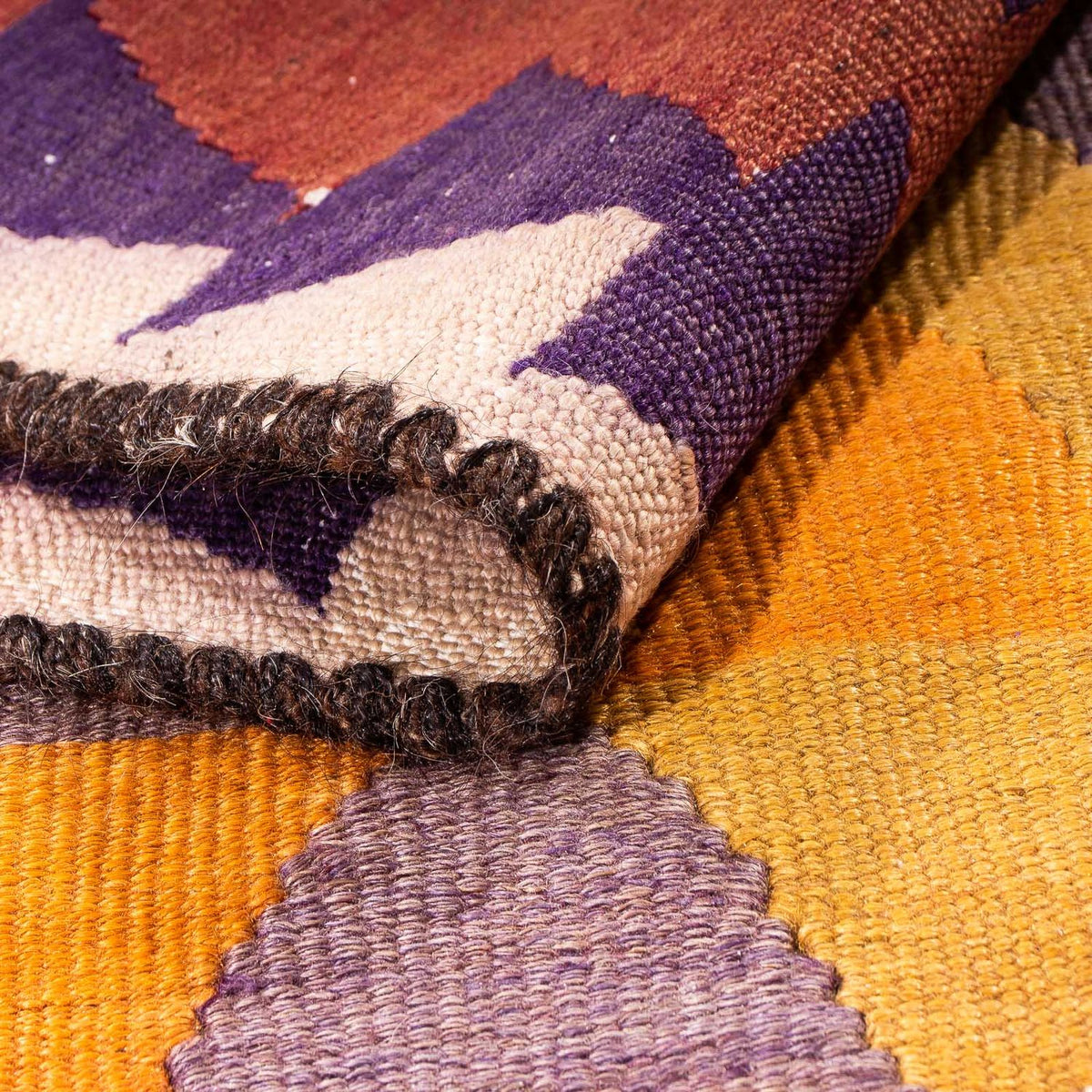 Tappeto corsia Tappeto Kelim - Vecchio - 310 x 150 cm - multicolore