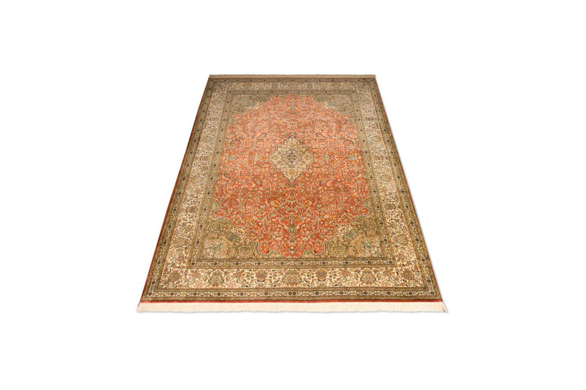 Tappeto di seta - Seta del Kashmir - 244 x 168 cm - arancione