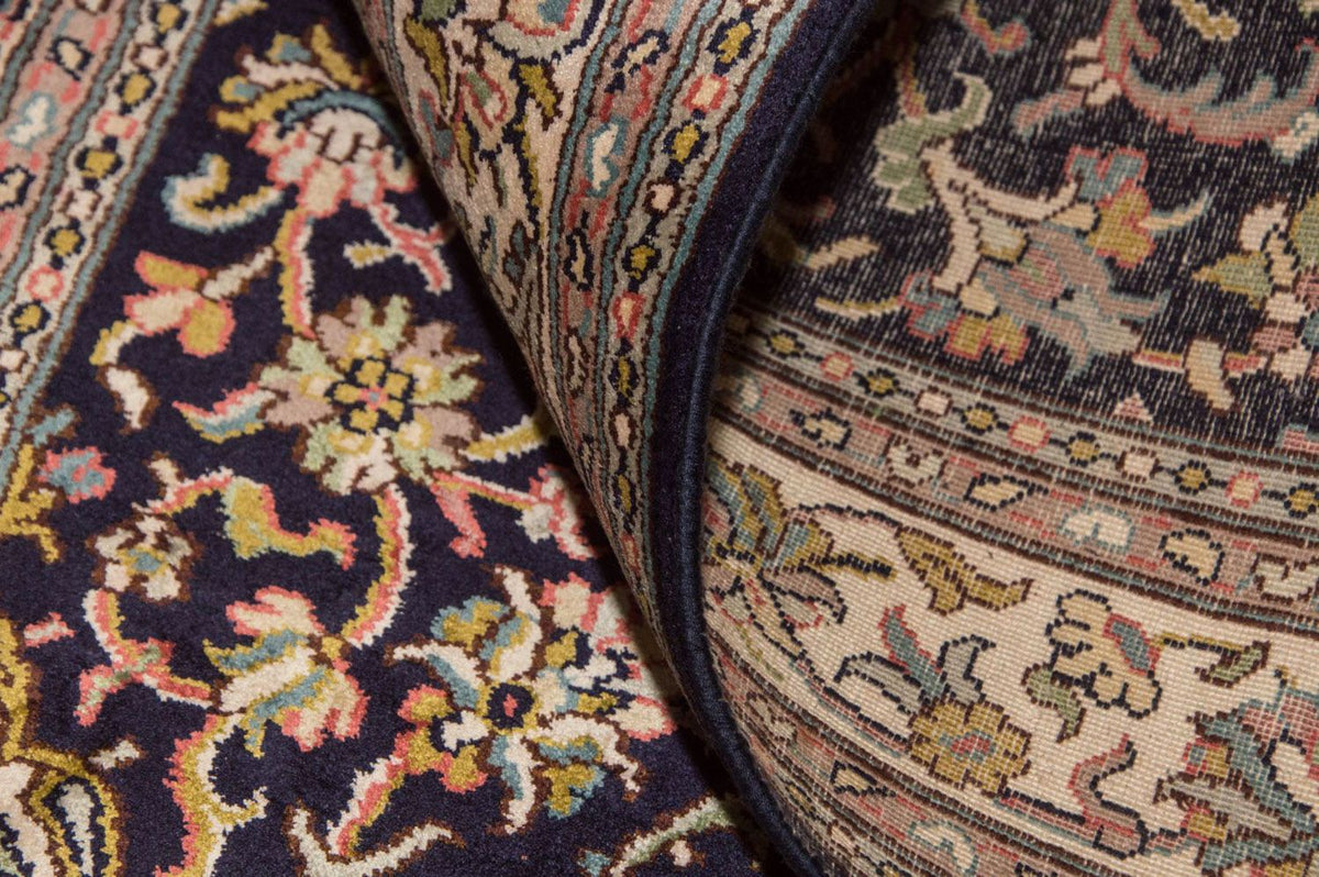 Tappeto di seta - Seta del Kashmir - 150 x 93 cm - blu scuro