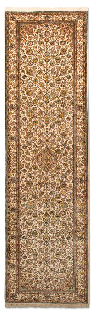Tappeto corsia Tappeto di seta - Seta del Kashmir - 301 x 79 cm - multicolore