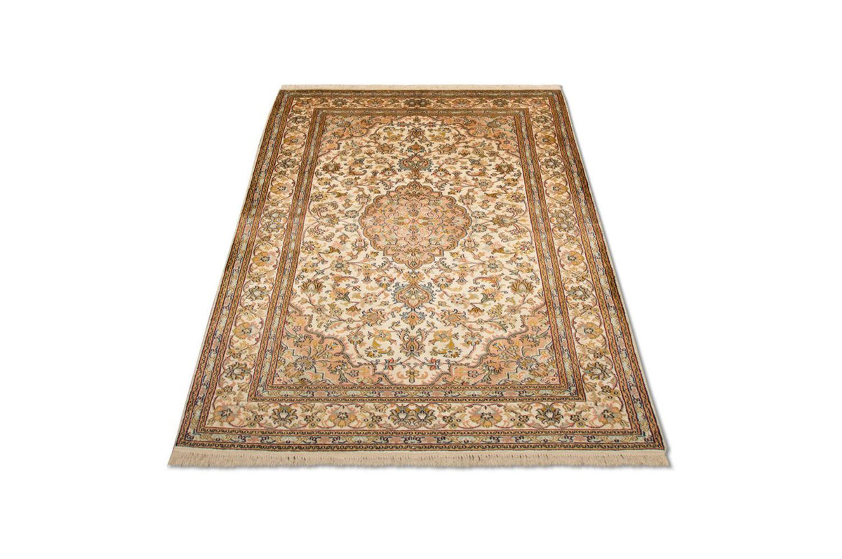 Tappeto di seta - Seta del Kashmir - 184 x 124 cm - beige