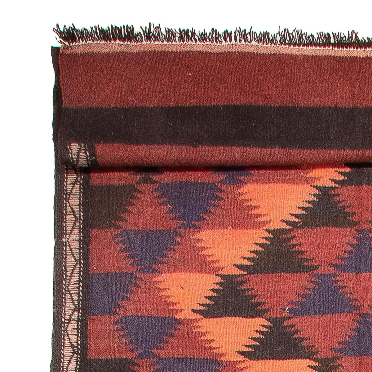 Tappeto corsia Tappeto Kelim - Vecchio - 450 x 135 cm - marrone