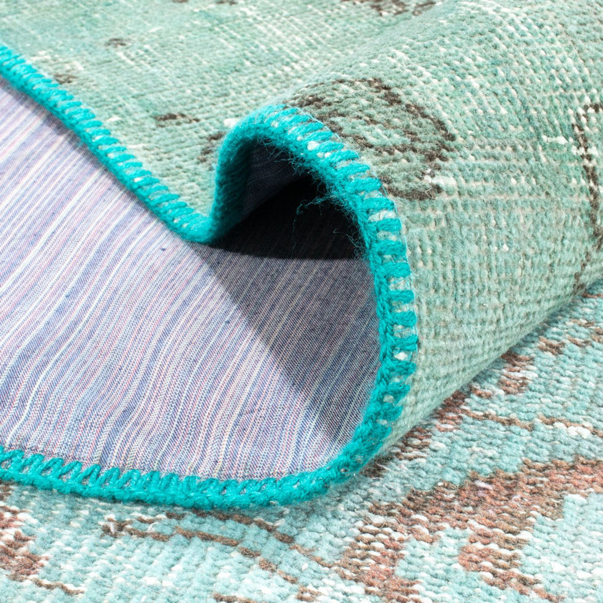 Tappeto vintage - 303 x 203 cm - turchese
