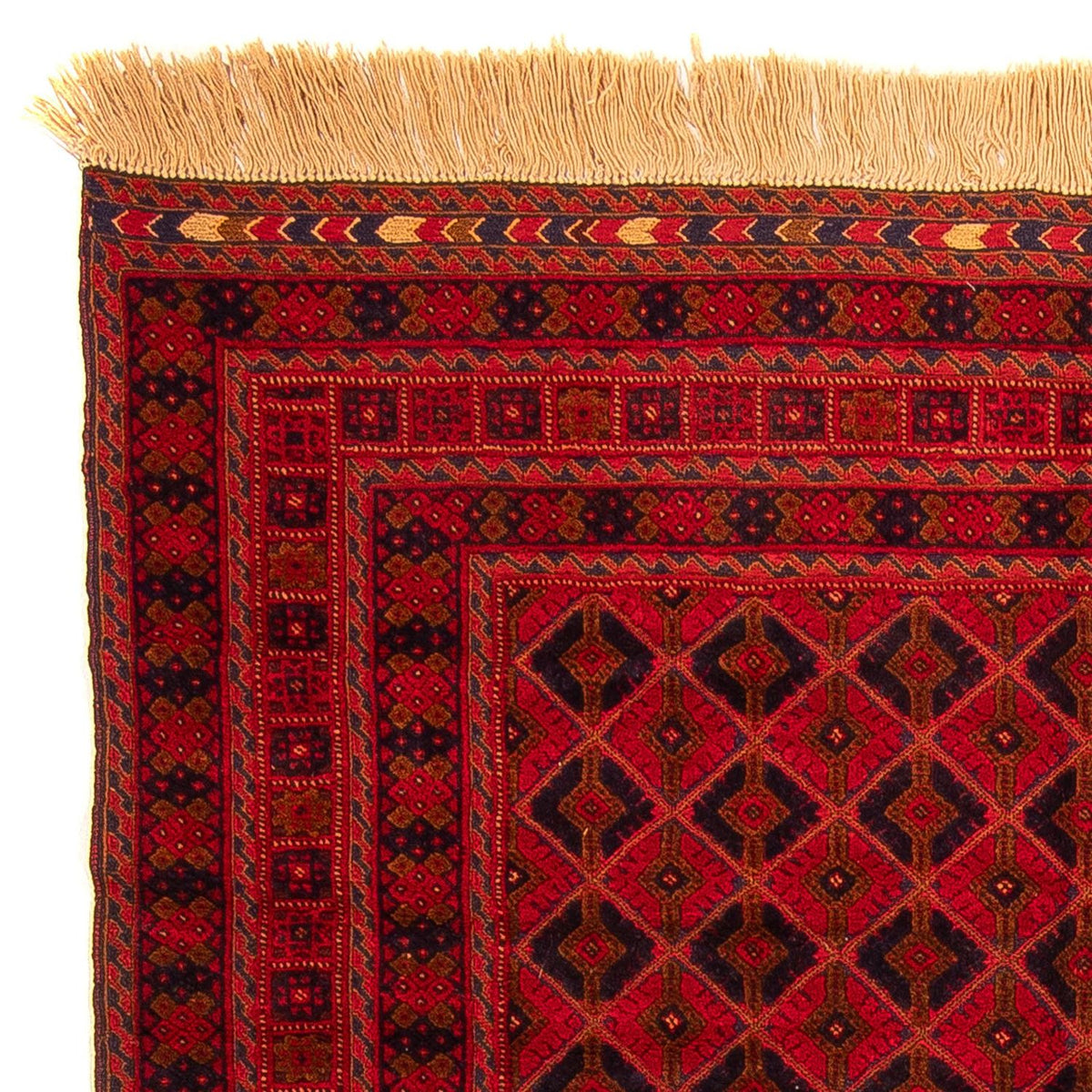 Tappeto Turkaman - 190 x 153 cm - rosso scuro