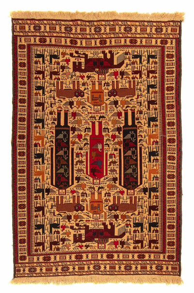 Kilim afgano 129x197cm - marrone chiaro