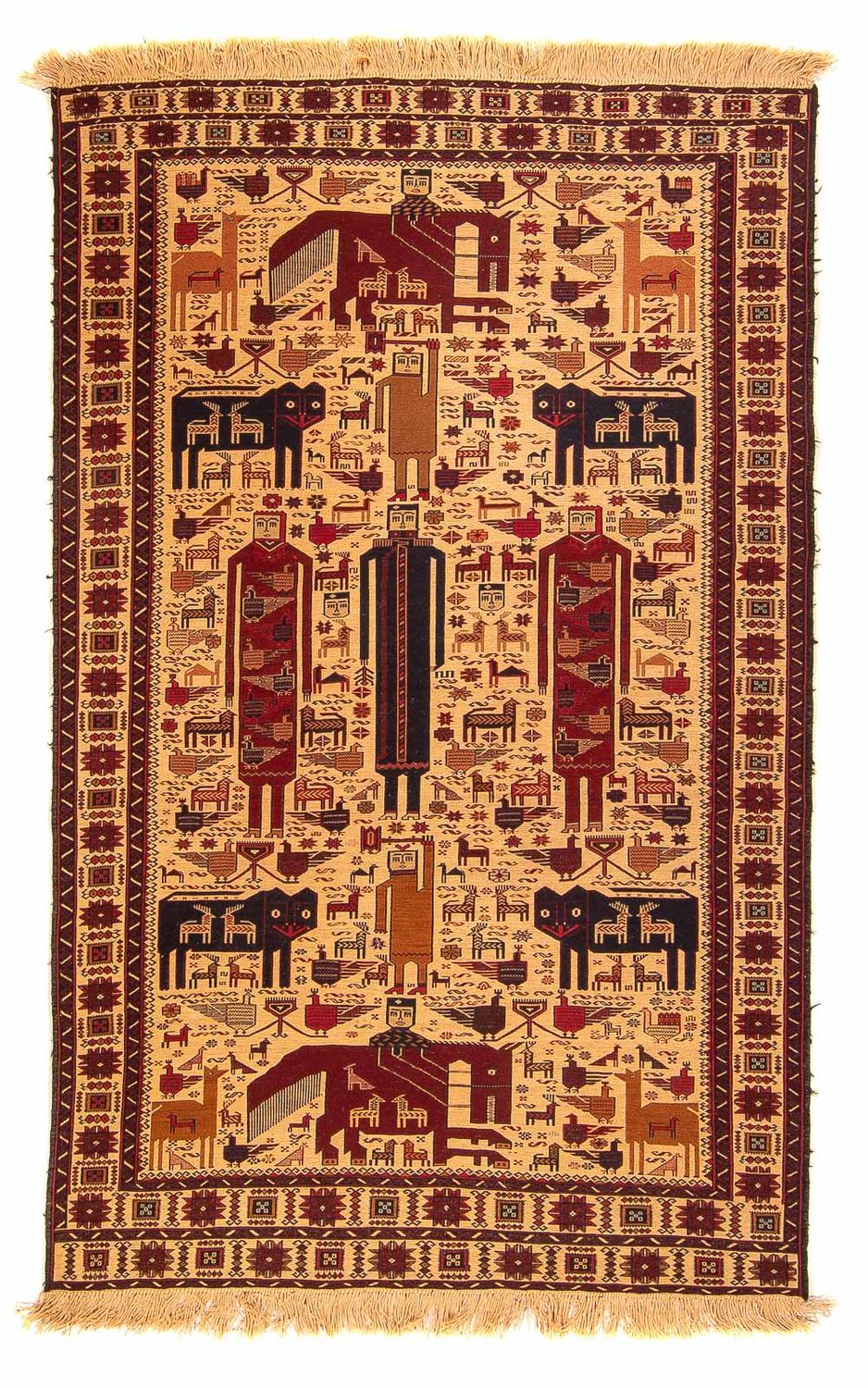 Tappeto Kelim - Orientale - 194 x 124 cm - marrone chiaro