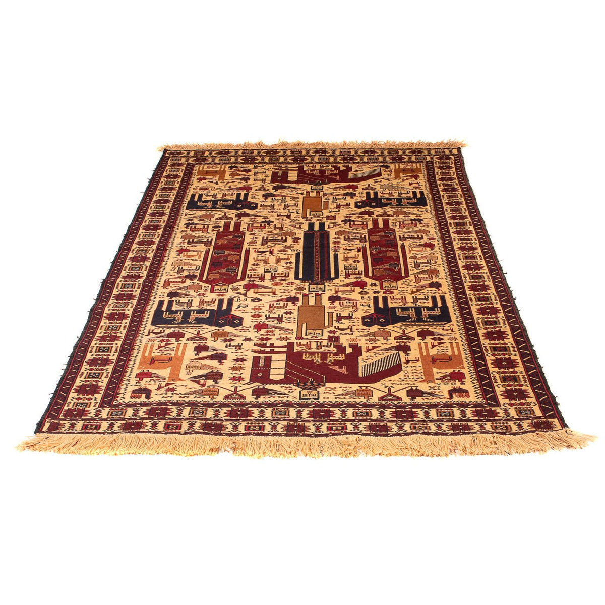 Tappeto Kelim - Orientale - 194 x 124 cm - marrone chiaro