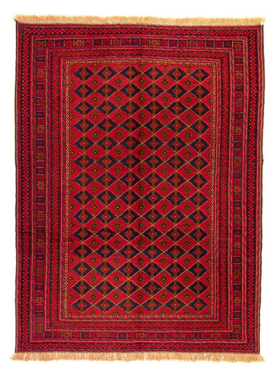 Kilim afgano Tappeto 151x198cm - rosso scuro