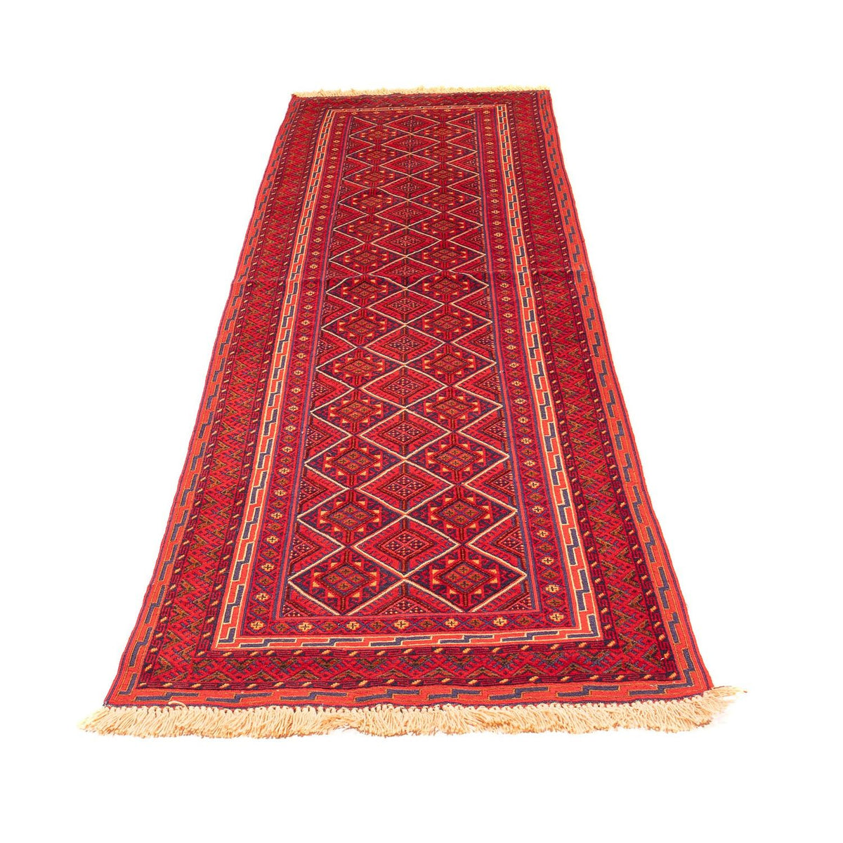 Tappeto corsia Tappeto Kelim - Orientale - 280 x 69 cm - rosso scuro