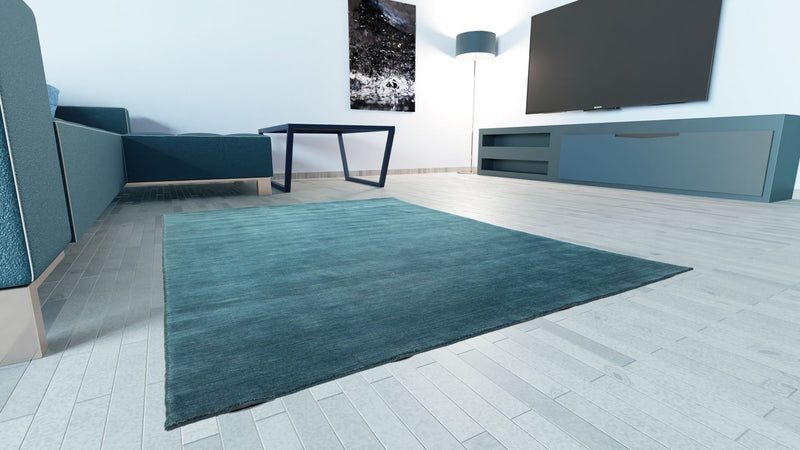 Tappeto Gabbeh - Indus - 160 x 90 cm - blu petrolio