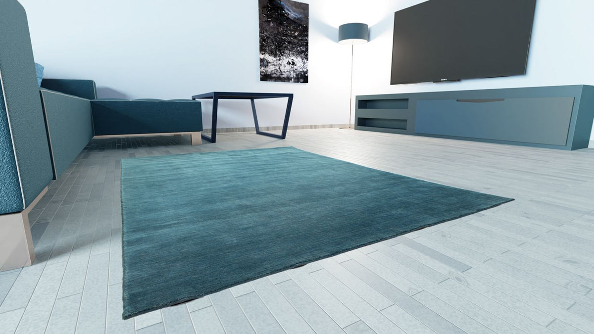 Tappeto Gabbeh - Indus - 250 x 200 cm - blu petrolio