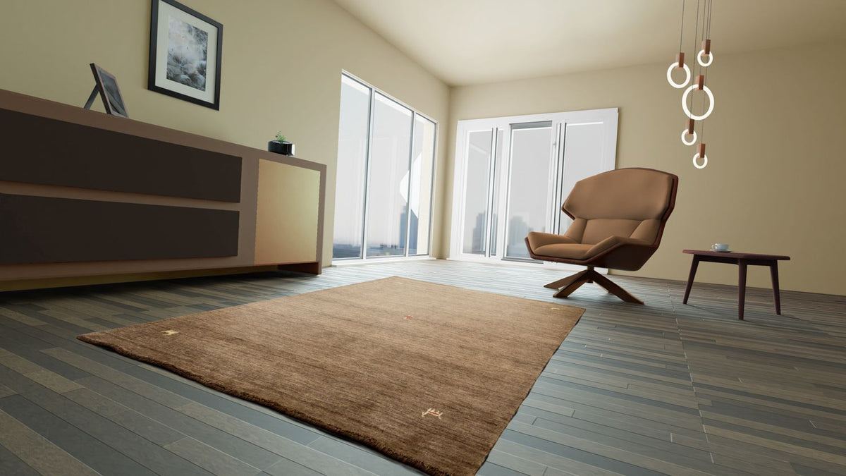Tappeto Gabbeh - Indus - 250 x 200 cm - marrone