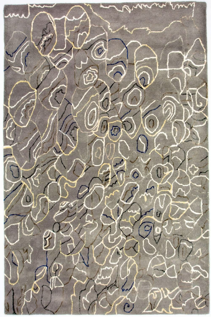 Tappeto di design - 243 x 155 cm - argento