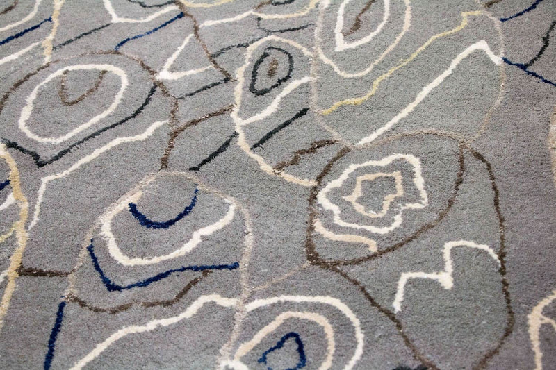 Tappeto di design - 243 x 155 cm - argento