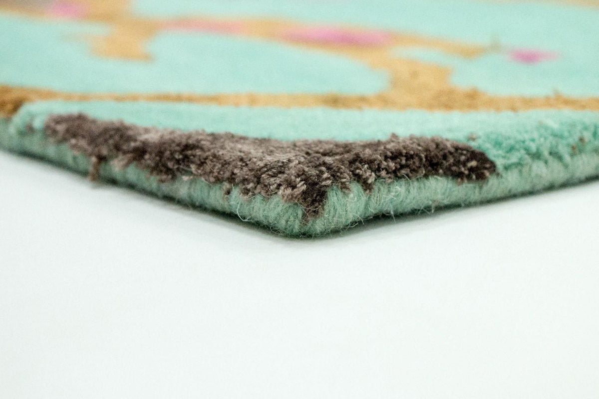 Tappeto di design - 248 x 154 cm - turchese